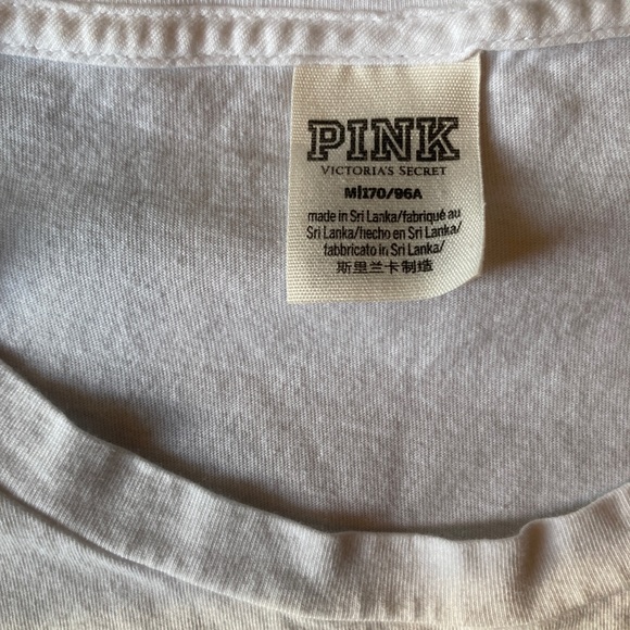 EUC PINK by Victorias Secret white crop top size medium - Picture 5 of 6